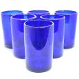 Solid Cobalt Blue 14 oz Drinking Glasses (set of 6)